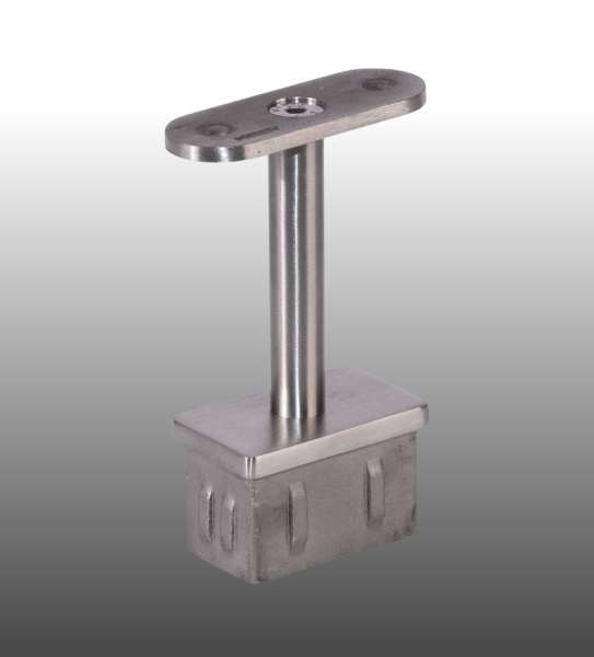 Rohrstütze Rechteckrohr für Anschluss flach