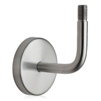 Handlaufhalter Holz mit Klickrosette aus Edelstahl. Handlaufhalter Holz mit Klickrosette aus Edelstahl.