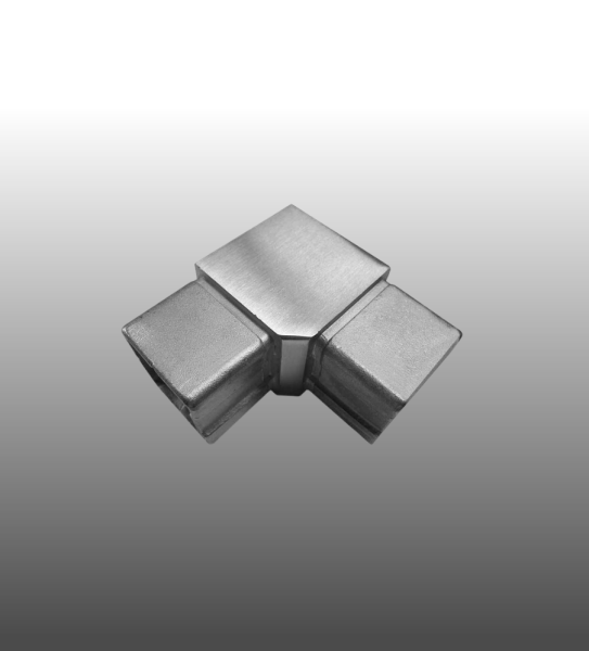 Rohrverbinder Edelstahl 40x40 mm, 90°, Material V2A, Rostfrei.