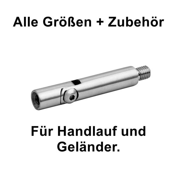 Handlaufhalter Gewindestift einstellbar 02, für Handlauf und Geländer